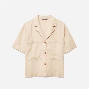 Everlane Linen Short Sleeve Button Front Shirt